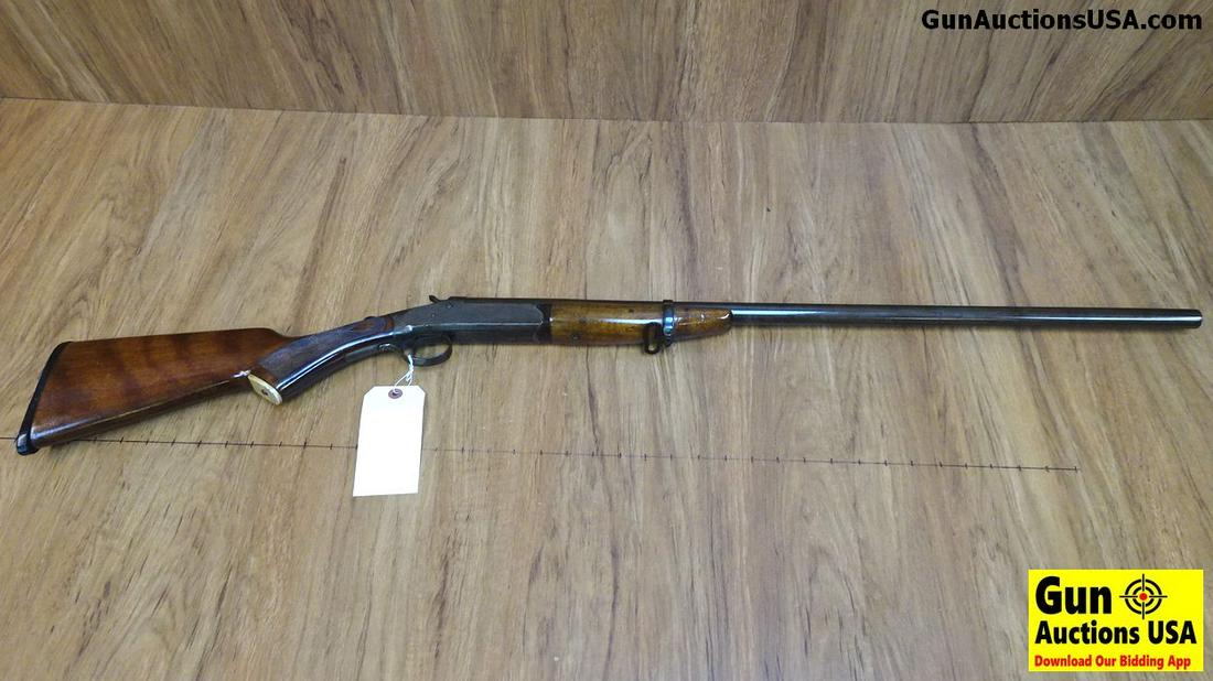 EXCEL SINGLE SHOT 12 ga. Single Shot Shotgun. Good: EXCEL SINGLE SHOT 12 ga. Single Shot Shotgun. Good Condition. 30" Barrel. Shiny Bore, Tight Action An Interesting Old Single Shot, Splinter Forend with Unique Barrel Band, Butt Plate is Cracked, Recei