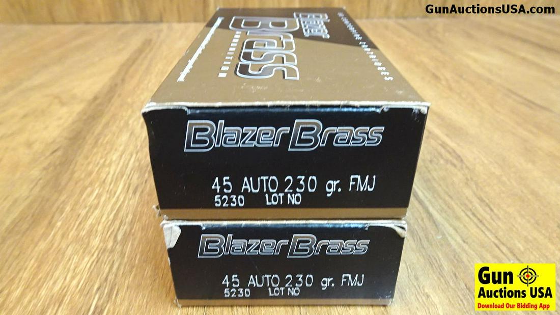 Blazer Brass .45 Ammo. 100 Rounds of 230 gr FMJ.: Blazer Brass .45 Ammo. 100 Rounds of 230 gr FMJ. (39836)