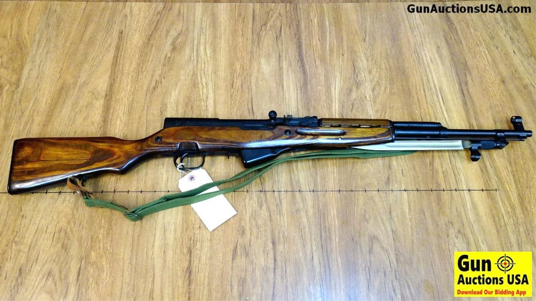 RUSSIAN SKS 7.62 x 39 Collector's Rifle. Excellent: RUSSIAN SKS 7.62 x 39 Collector's Rifle. Excellent Condition. 20" Barrel. Shiny Bore, Tight Action One of the Most Desirable of the SKS Models, This Russian Features a Blade Bayonet, Military Iron Sig