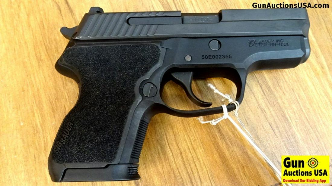 SIG SAUER P224 9MM PARA Pistol. Excellent Condition.: SIG SAUER P224 9MM PARA Pistol. Excellent Condition. 3.5" Barrel. Shiny Bore, Tight Action A Super Nice Compact. Sig Capable of 12+1 Rounds, 2 Mags Included. Black Steel Slide with 3 Dot Combat Sights