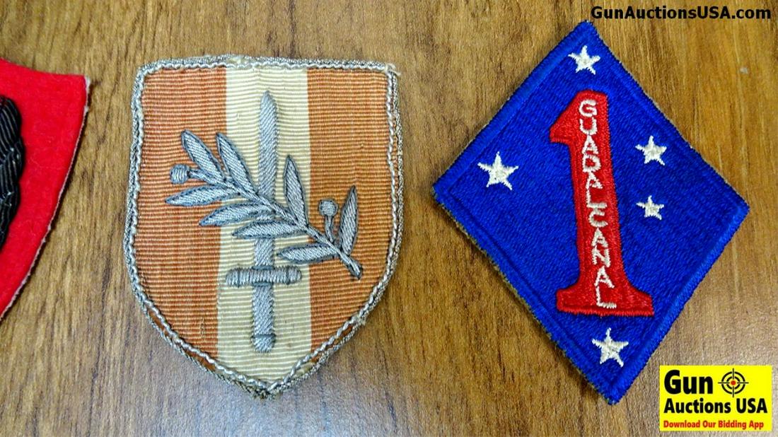 WW II Collector's Militaria. Excellent Condition. U.S.: WW II Collector's Militaria. Excellent Condition. U.S. Patches To Include its Marine Division, 2nd Marine Division, Merrill's Marauders, Airborne Cap Patch, 3 Theatre Made Patches and a Army Airforce