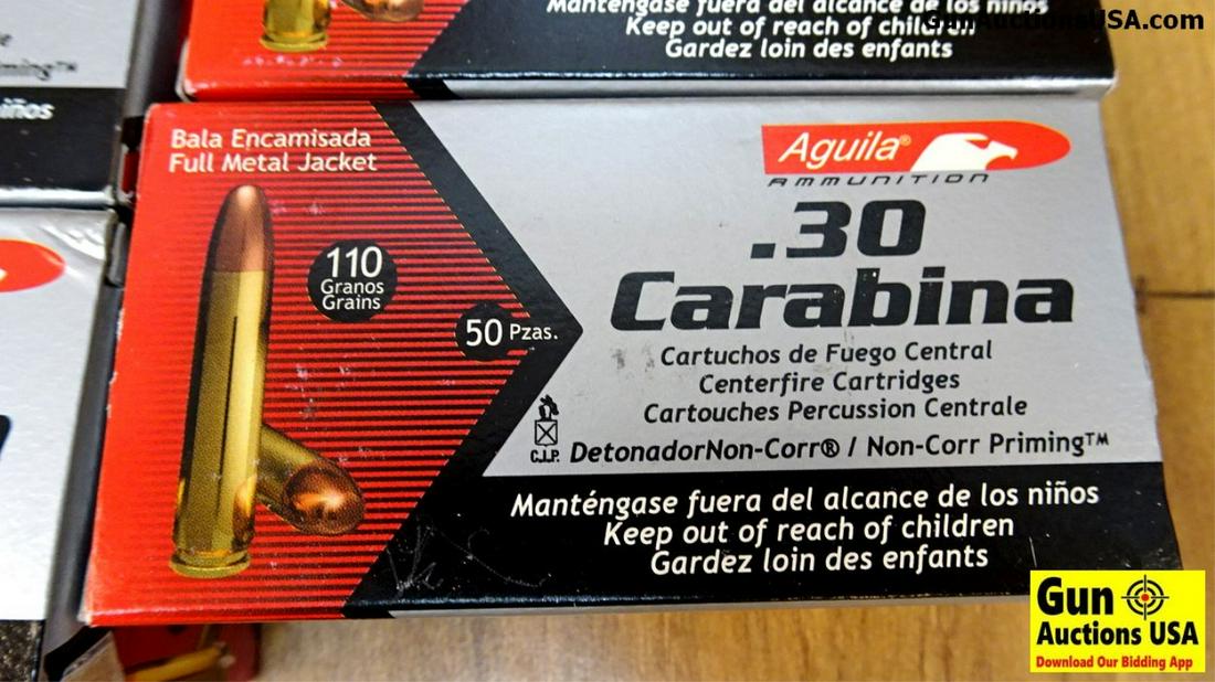 Aguila .30 CARBINE Ammo. 250 Rounds of 110 Gr FMJ.. `: Aguila .30 CARBINE Ammo. 250 Rounds of 110 Gr FMJ.. ` (41460)