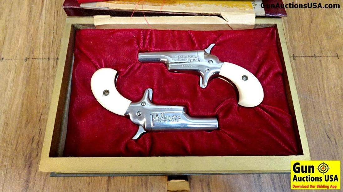 Colt Derringer .22 Short Pistols . Very Good. 2.5": Colt Derringer .22 Short Pistols . Very Good. 2.5" Barrel. Shiny Bore, Tight Action Up for Bid here is a Brace of Colt Single Shot Derringer's! They Have Sequential Serial Numbers and Ivory Grips. The