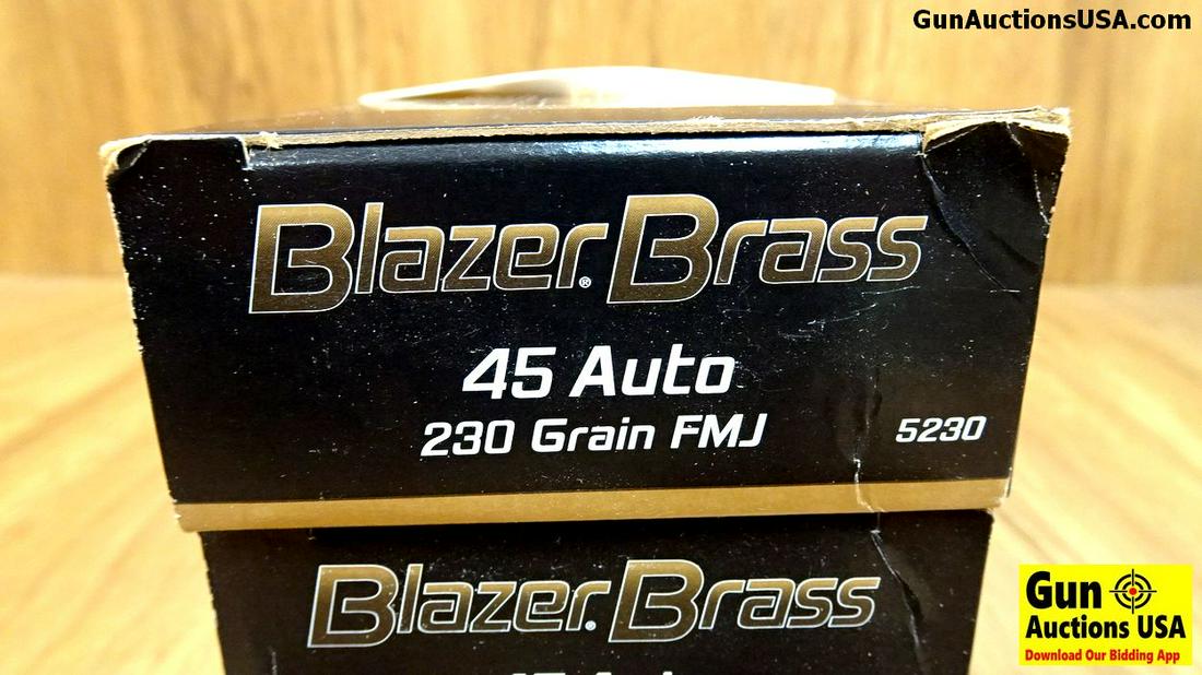 Blazer Brass .45 Ammo. 200 Rounds of 230 gr FMJ.: Blazer Brass .45 Ammo. 200 Rounds of 230 gr FMJ. (39834)
