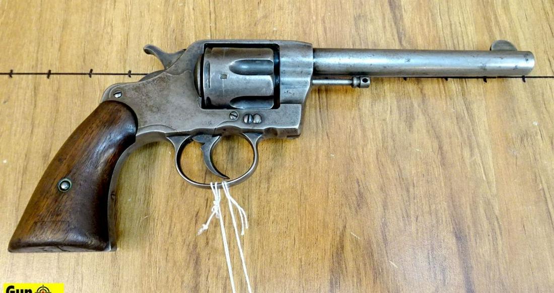 Colt D.A. 38 US ARMY MODEL 1894 .38 Cal. Revolver. Good: Colt D.A. 38 US ARMY MODEL 1894 .38 Cal. Revolver. Good Condition. 6" Barrel. Shootable Bore, Tight Action Fine Old Military Revolver. Features Fixed Sights, Smooth Trigger with Checkered Hammer, Smoo