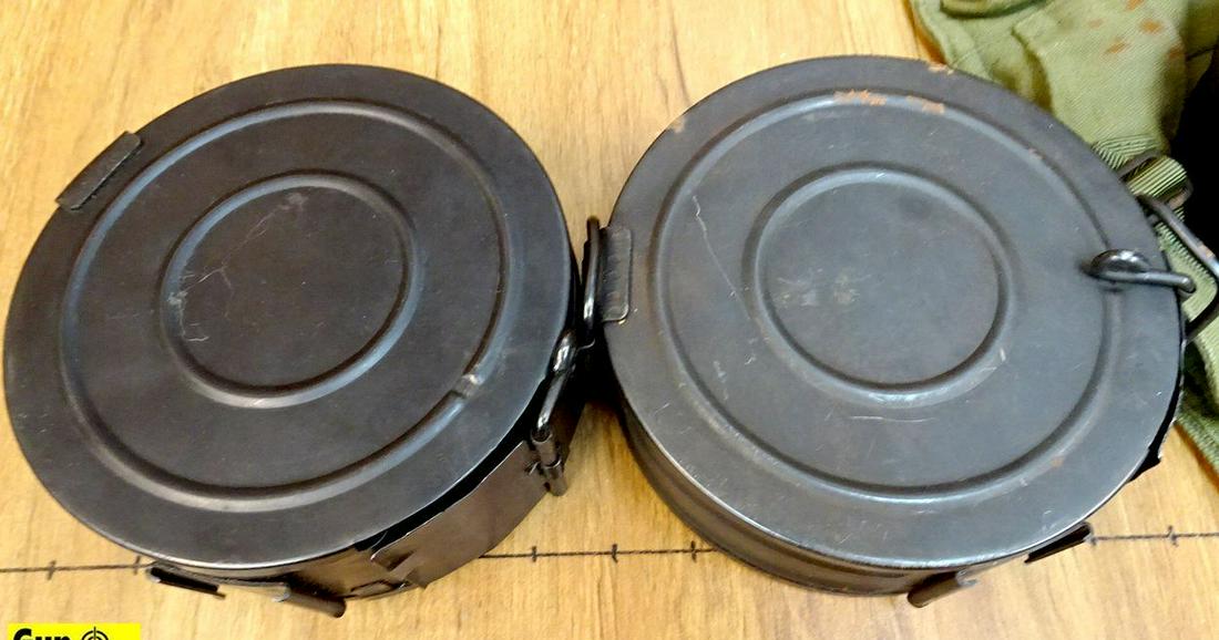 7.62 x 39 Drums. Very Good. Lot of 3 Belt Fed Drums.: 7.62 x 39 Drums. Very Good. Lot of 3 Belt Fed Drums. (43048)