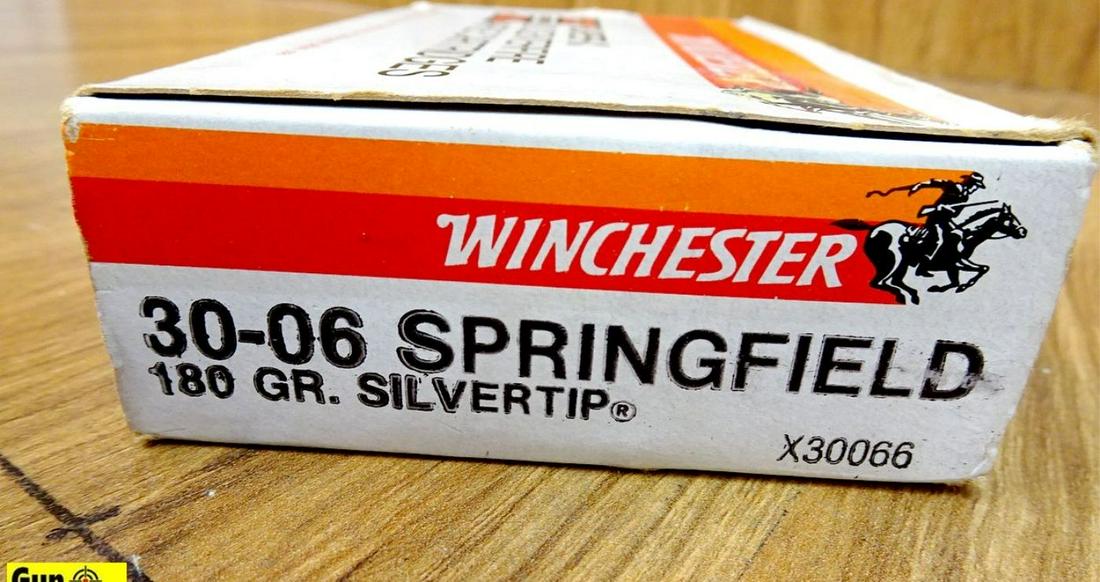 Winchester 30.06 SPRINGFIELD Ammo. 20 Rounds of 180 Gr: Winchester 30.06 SPRINGFIELD Ammo. 20 Rounds of 180 Gr Silver Tip. . (43624)