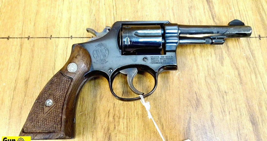 S&W 10-5 .38 SPECIAL Revolver. Very Good. 4" Barrel.: S&W 10-5 .38 SPECIAL Revolver. Very Good. 4" Barrel. Shiny Bore, Tight Action Older Model with Pinned Barrel, Fixed Combat sights, Case Hardened Serrated Trigger with Case Hardened Checkered Hammer, C