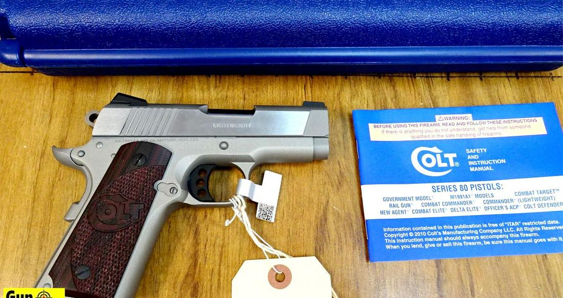 Colt DEFENDER LIGHTWEIGHT .45 ACP Pistol. Like New. 3": Colt DEFENDER LIGHTWEIGHT .45 ACP Pistol. Like New. 3" Barrel. Perfect Everyday Carry, Polished Flats, Matt Rounds, 3 Dot Novak Style Combat Sights, Rear of Slide is Serrated, Proud Prancing Colt Clea