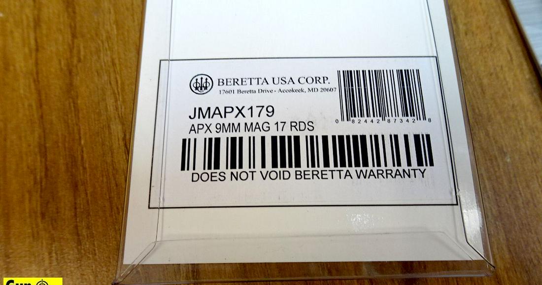 Beretta JMAPX179 9MM Magazines. NEW in Box. Two 17: Beretta JMAPX179 9MM Magazines. NEW in Box. Two 17 Round Magazines for the APX Model Pistol. (38318)