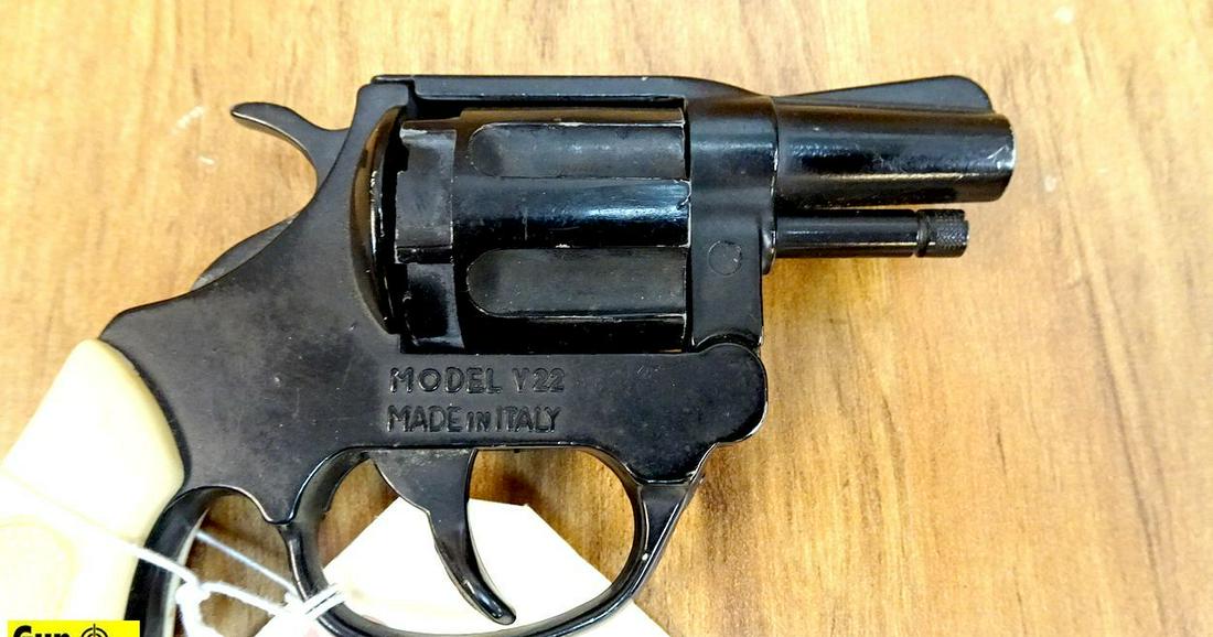 367 VOLCANIC 22 BLANK Revolver. Good Condition. 2": 367 VOLCANIC 22 BLANK Revolver. Good Condition. 2" Barrel. Black Finish, 22 Blank Starter Revolver with White Grips, Does Not Fire Projectiles, No FFL Required. . 9MM SN:V22 Italy (46120)