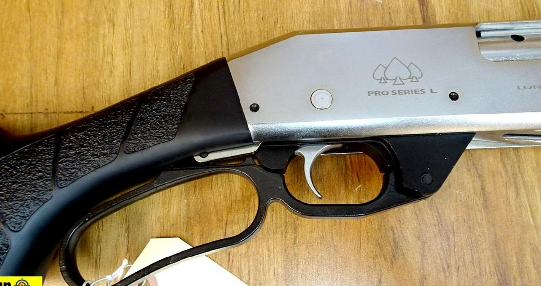 BLACK ACES TACTICAL PRO SERIES L 12 ga. Lever-Action: BLACK ACES TACTICAL PRO SERIES L 12 ga. Lever-Action Shotgun. NEW in Box. 18.5" Barrel. Silver Receiver, Black Furniture. Features Shoulder Stock and Birds Head Shorty Grip. Capacity 6+1. Includes 3 C