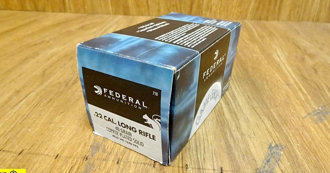 Federal 22LR Ammo. 500 Rounds of 40 Gr Copper Plated. .: Federal 22LR Ammo. 500 Rounds of 40 Gr Copper Plated. . (47030)