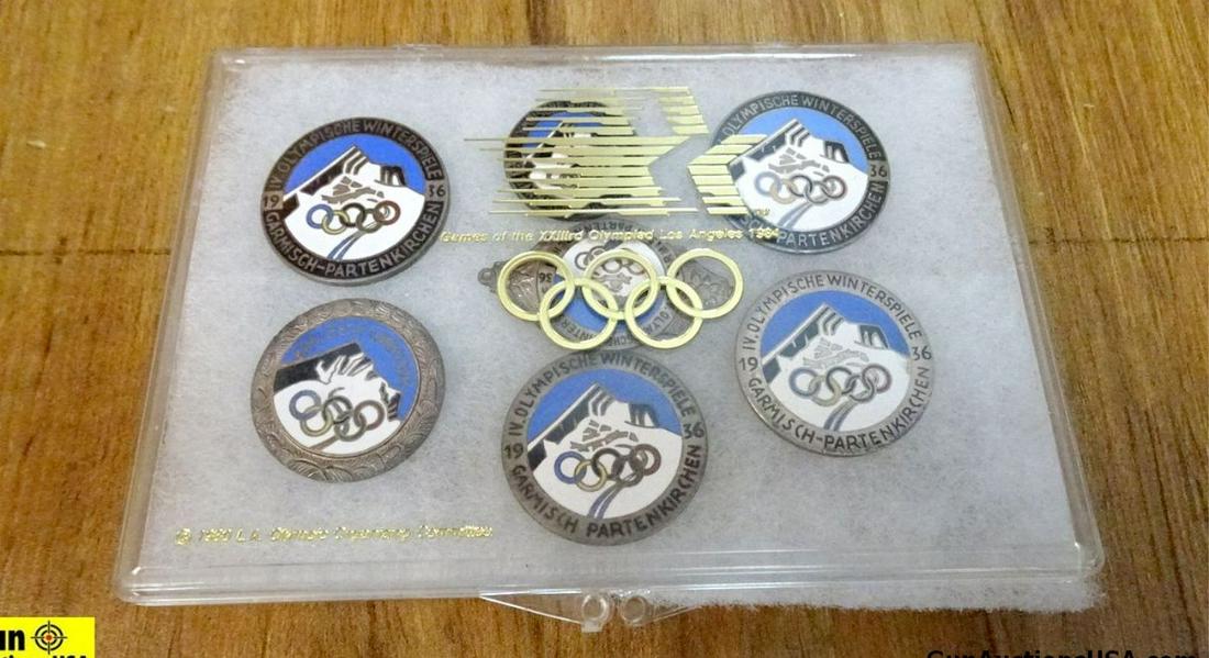 German Olympic . Excellent Condition. Set of 7 1936: German Olympic . Excellent Condition. Set of 7 1936 Winter Olympic Pins. All are in excellent condition. . WWIIGermany (47651)