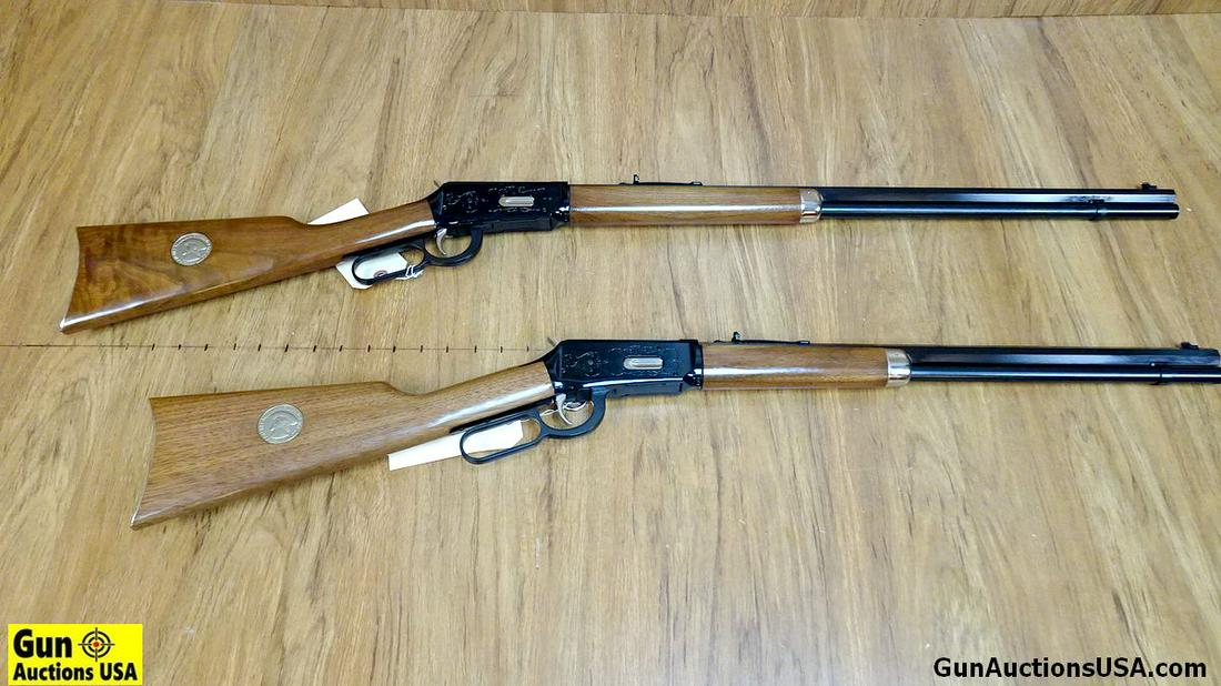 Winchester 94 30-30 WIN Rifle. Like New. 25.5" Barrel.: Winchester 94 30-30 WIN Rifle. Like New. 25.5" Barrel. COMMEMORATIVE SET; RIFLE, CARBINE COMBO, CONSECTUTIVE SERIAL #'s. First up is the Rifle Featuring a Full Octagonal Barrel with Semi Buckhorn Sigh