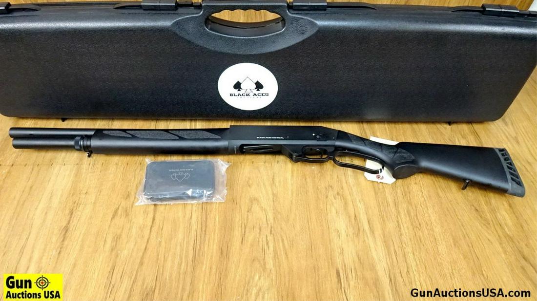 BA TAC HUNT PRO SERIES L 12 ga. LEVER Shotgun. NEW in: BA TAC HUNT PRO SERIES L 12 ga. LEVER Shotgun. NEW in Box. 18.5" Barrel. Straight From the Hunt Group, BLACK ACES TACTICAL Lever Action Shotgun! Features a Bead Front Sight, with Extended Magazine Tub