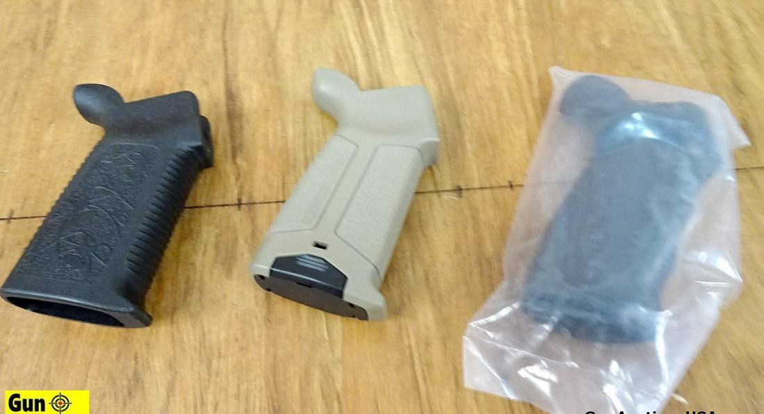 Herr, GMBH, Etc. Grips. Like New. Lot of 3; One Desert: Herr, GMBH, Etc. Grips. Like New. Lot of 3; One Desert Tann Herr, GMBH Grip and Two Black Textured Grips. . (52015)