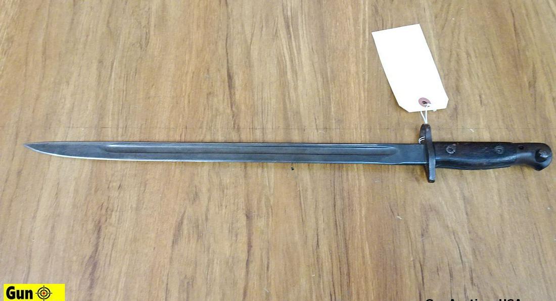 1907 Bayonet. Fair Condition. WWI Bayonet, 17" Blade and 21.5" Overall. Stamped "1907" and "X".: 1907 Bayonet. Fair Condition. WWI Bayonet, 17" Blade and 21.5" Overall. Stamped "1907" and "X". (54559)