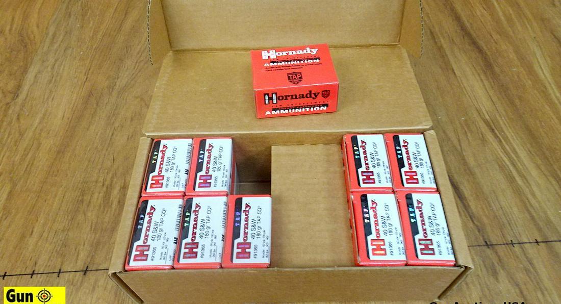 Hornady TAP .40 S&W TAP CQ Ammo. 200 Rounds of 180 Gr TAP CQ. (55811