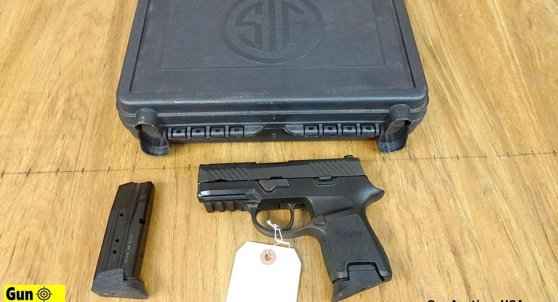 SIG P320 9MM Pistol. Excellent Condition. 3.5" Barrel. Shiny Bore, Tight Action Features 3 Dot White: SIG P320 9MM Pistol. Excellent Condition. 3.5" Barrel. Shiny Bore, Tight Action Features 3 Dot White Night Sights, Stainless Steel Slide, Steel Guide Rod, DAO, Light Rail, Front and Rear Cocking Serra