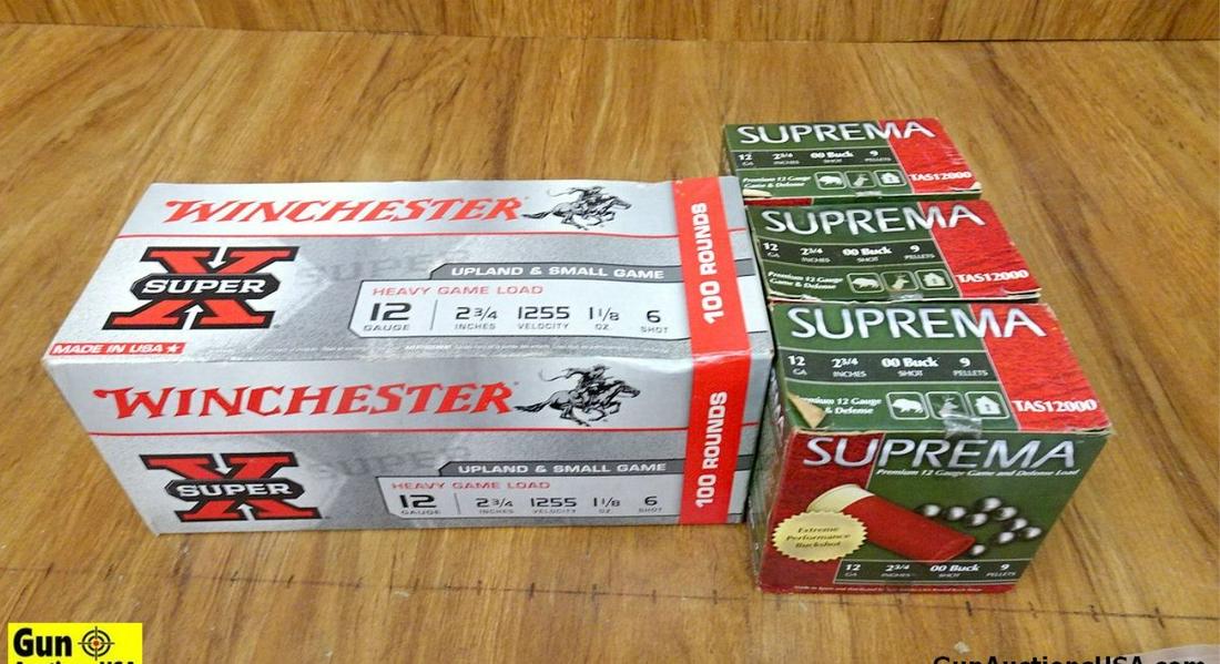 Winchester, Suprema 12 Ga. Ammo. 175 Rounds, Mixed Buck Shot. . (59362): Winchester, Suprema 12 Ga. Ammo. 175 Rounds, Mixed Buck Shot. . (59362)