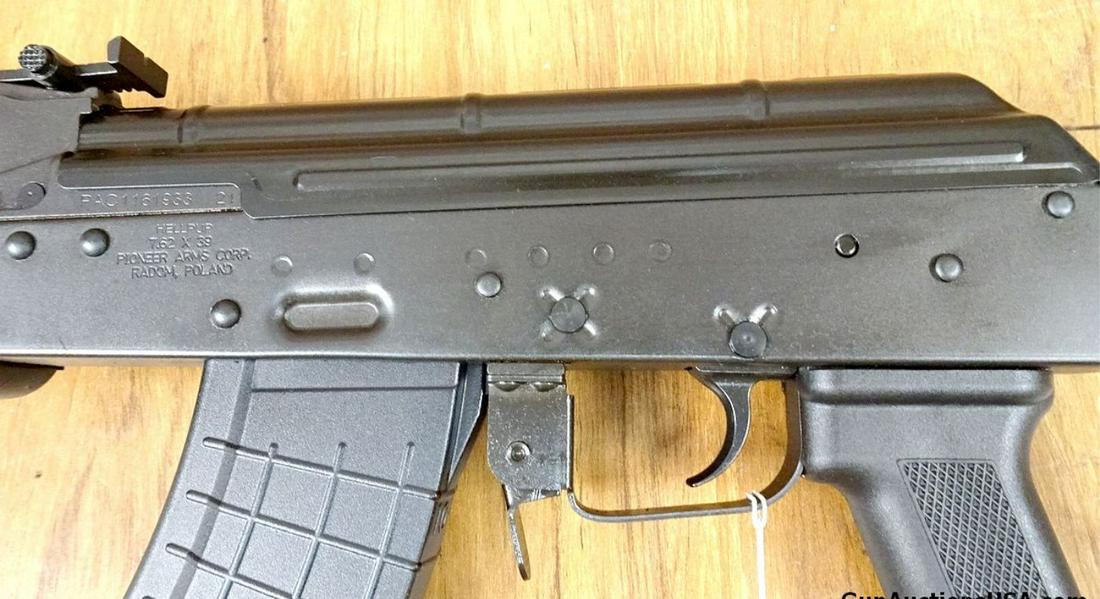 PIONEER ARMS HELLPUP 7.62 x 39 Semi Auto RADOM Pistol. NEW in Box. 10" Barrel. GORGEOUS AK From: PIONEER ARMS HELLPUP 7.62 x 39 Semi Auto RADOM Pistol. NEW in Box. 10" Barrel. GORGEOUS AK From Radom Poland! Features an AK Style Muzzle Break ( Removable) Also a Graduated Rear Sight to 1000 Yards, 