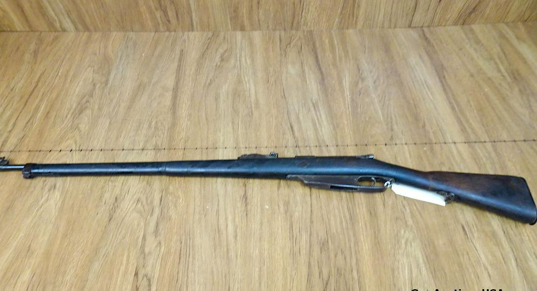 GERMAN NONE MARKED "NONE MARKED" Rifle. Needs Repair. 30" Barrel. Dark Bore Vintage, Battle Rifle,: GERMAN NONE MARKED "NONE MARKED" Rifle. Needs Repair. 30" Barrel. Dark Bore Vintage, Battle Rifle, with Bayonet Lug. Rear Sight Adjustable to 2000 Meters, Blade Front Sight, Large Ring Receiver, Needs