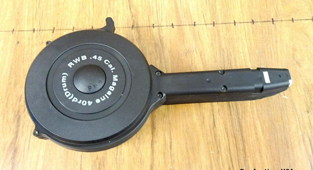 RWB 45 ACP Glock Drum. NEW in Box. Fits Double Stack Glock .45 Pistols. (45640): RWB 45 ACP Glock Drum. NEW in Box. Fits Double Stack Glock .45 Pistols. (45640)