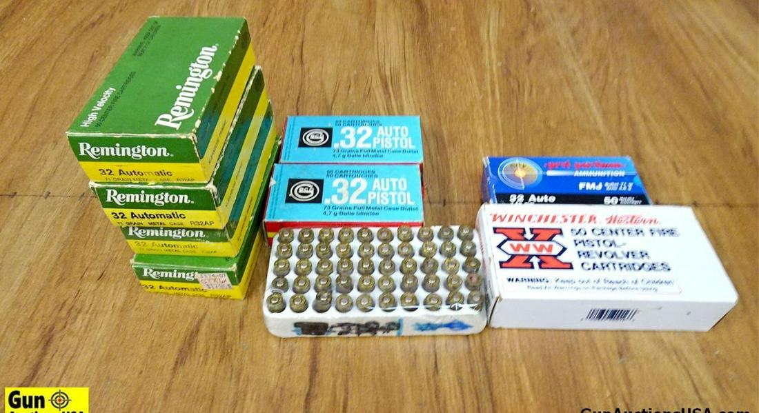 Winchester, Remington, Geco, Etc. .32 ACP Ammo. 450 Rounds, Mixed. . (58574): Winchester, Remington, Geco, Etc. .32 ACP Ammo. 450 Rounds, Mixed. . (58574)