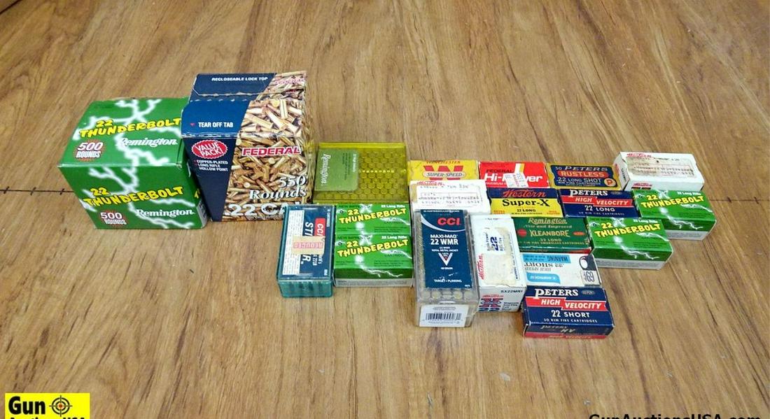 Remington, Winchester, Federal, Etc. .22 Mixed Ammo. 2000 Rounds, Mixed. . (58546): Remington, Winchester, Federal, Etc. .22 Mixed Ammo. 2000 Rounds, Mixed. . (58546)