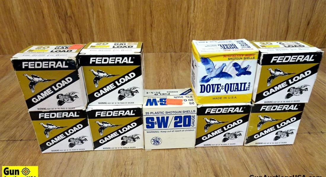 Federal, Winchester, S&W .20 Ga, Ammo. 225 Rds., Mixed. . (60816): Federal, Winchester, S&W .20 Ga, Ammo. 225 Rds., Mixed. . (60816)