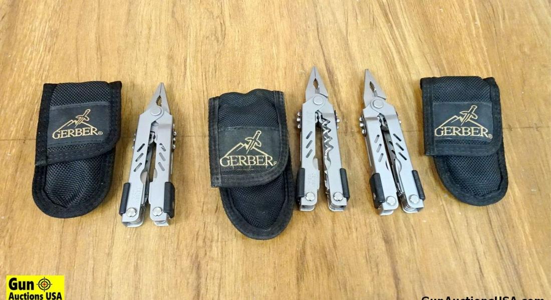 Gerber Multi Tools. Very Good. Lot of 3; Multi Tools with Nylon Cases. . (59770): Gerber Multi Tools. Very Good. Lot of 3; Multi Tools with Nylon Cases. . (59770)