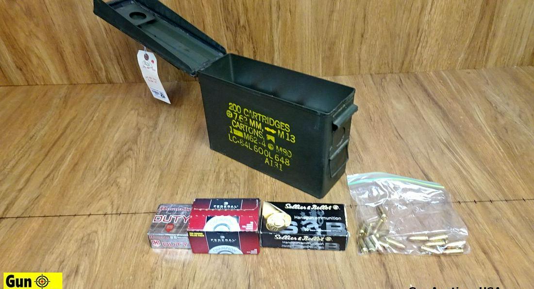 Hornady, Federal, Winchester, Etc. 9MM, .45 Auto Ammo. 692 Rds in Total; 642 Rds of 9MM, 50 Rds of: Hornady, Federal, Winchester, Etc. 9MM, .45 Auto Ammo. 692 Rds in Total; 642 Rds of 9MM, 50 Rds of .45 Auto. Includes Small Metal Ammo can. . (63529)