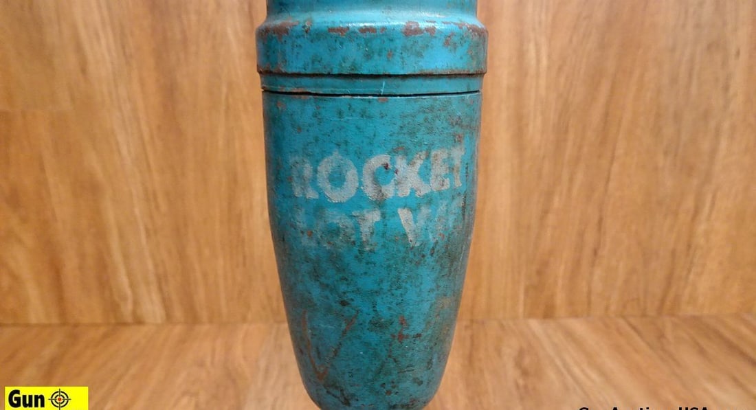 U.S. Military Surplus M6A3C COLLECTOR'S Rocket. Very Good. Practice Bazooka Rocket. INERT. 19" In: U.S. Military Surplus M6A3C COLLECTOR'S Rocket. Very Good. Practice Bazooka Rocket. INERT. 19" In Length. . (64410)