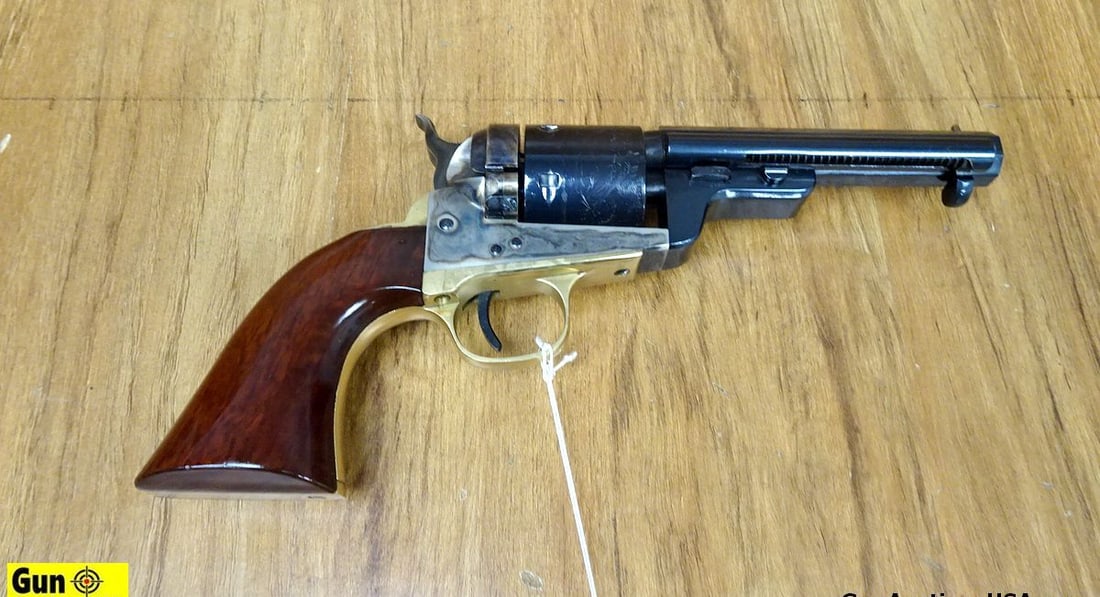 A. UBERTI 924 .38 Cal. Revolver. Excellent Condition. 4.75" Barrel. Shiny Bore, Tight Action: A. UBERTI 924 .38 Cal. Revolver. Excellent Condition. 4.75" Barrel. Shiny Bore, Tight Action Beautiful Model 0924 Richards Mason, 6 Shot Revolver with Open Top, Case hardened Frame, and Very Nice Blui