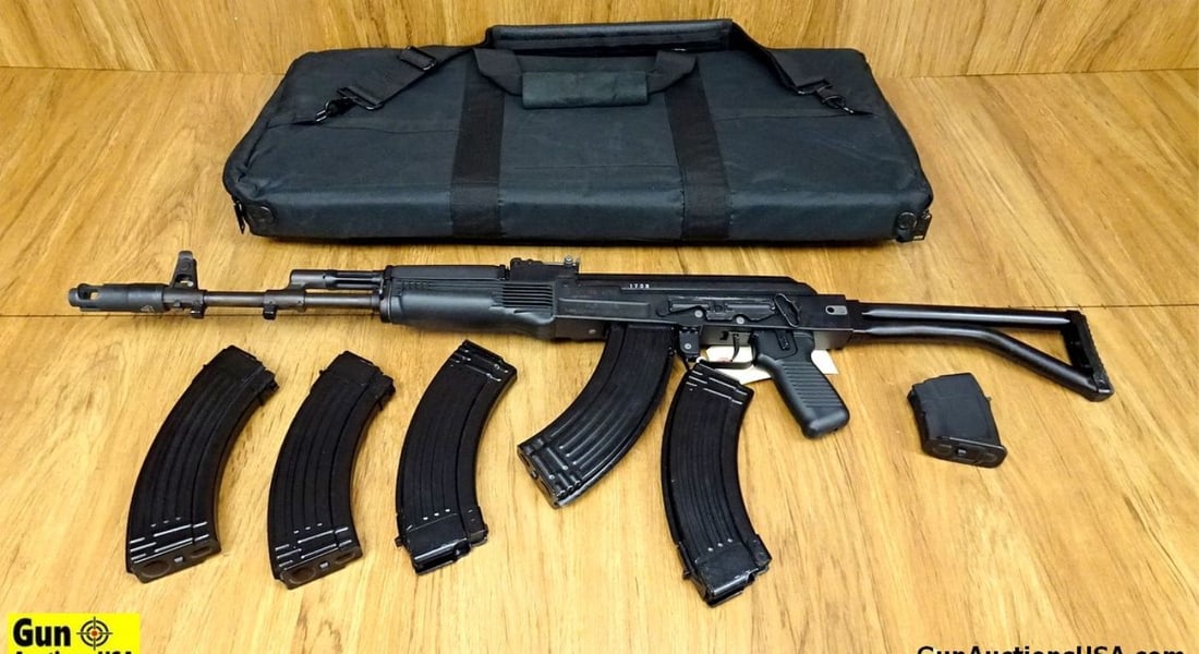 ARSENAL SAM7SF 7.62 x 39 Semi Auto MILLED Rifle. Very Good. 16" Barrel. Shiny Bore, Tight Action: ARSENAL SAM7SF 7.62 x 39 Semi Auto MILLED Rifle. Very Good. 16" Barrel. Shiny Bore, Tight Action Features a Forged, Milled Receiver, Folding Stock, Polymer Grips, Bayonet Lug, Short Strok Gas Pistons,