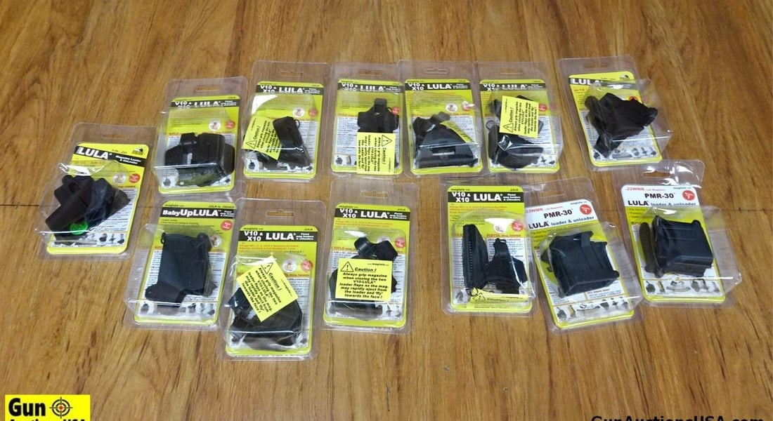 Uplula .22WMR, 5.56, Etc. Mag Loaders. NEW. Lot of 13; Various Magazine Loaders. . (65596): Uplula .22WMR, 5.56, Etc. Mag Loaders. NEW. Lot of 13; Various Magazine Loaders. . (65596)