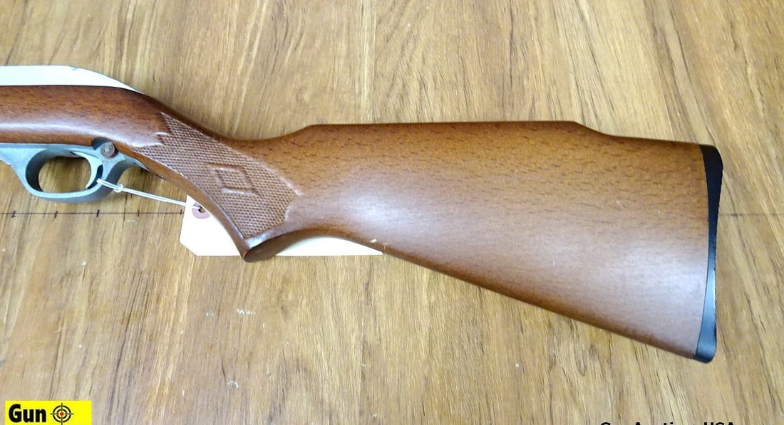 THE MARLIN FIREARMS CO. 60 SB .22 LR Semi Auto Rifle. Very Good. 22" Barrel. Shiny Bore, Tight: THE MARLIN FIREARMS CO. 60 SB .22 LR Semi Auto Rifle. Very Good. 22" Barrel. Shiny Bore, Tight Action Straight Grained Wood Stock, Red Front Blade Sight, U-Groove Rear Sight, Stainless Steel Barrel, A