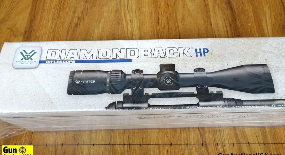 Vortex DIAMOND BACK HP Scope. NEW. Black Matte Finish, HP Rifle Scope, 4-16x42 Dead-Hold BDC: Vortex DIAMOND BACK HP Scope. NEW. Black Matte Finish, HP Rifle Scope, 4-16x42 Dead-Hold BDC Reticle. Includes Original Box. . (65819)