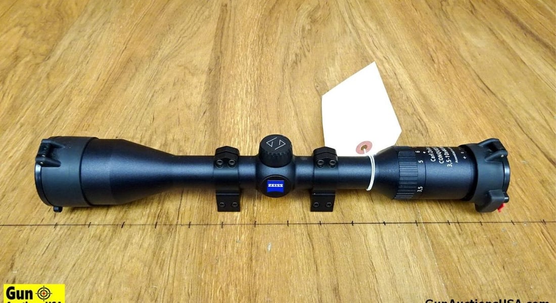 Carl Zeiss CONQUEST Scope. Excellent Condition. 3.5-10x44 MC Scope with Duplex Reticle, Flip Up: Carl Zeiss CONQUEST Scope. Excellent Condition. 3.5-10x44 MC Scope with Duplex Reticle, Flip Up Scope Caps, with a Beautiful Black matte Finish. Includes Quick Detach Rings. . (65864)