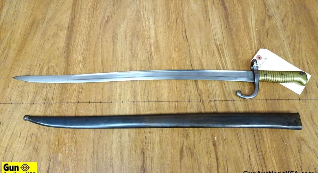 French Bayonet. Good Condition . Unmarked French M1866 Chassepot Bayonet. . (66871): French Bayonet. Good Condition . Unmarked French M1866 Chassepot Bayonet. . (66871)
