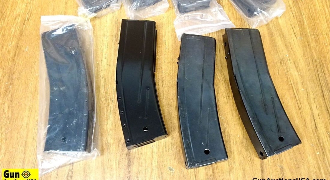 U.S. Military Surplus .30 Carbine Magazines. Excellent Condition. Lor of 8; 30 Rd Steel Magazines: U.S. Military Surplus .30 Carbine Magazines. Excellent Condition. Lor of 8; 30 Rd Steel Magazines for the M1 Carbine. 6 are marked R-O. Two Are Marked M2. . (66069)