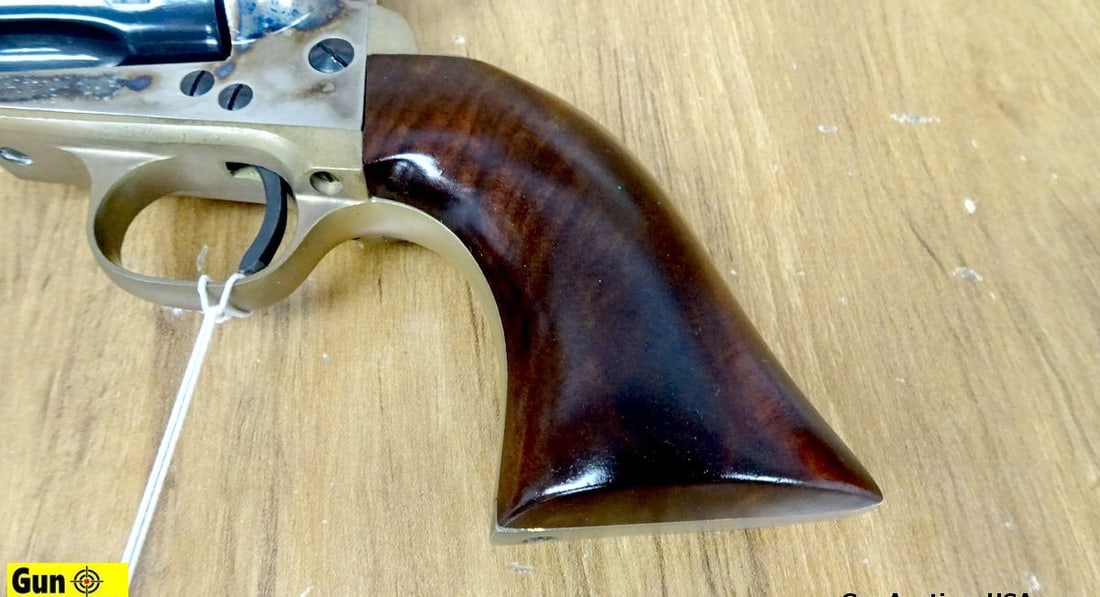 MITCHELL ARMS INC. SINGLE ACTION ARMY .45 LONG COLT Revolver. Italy. 4.75" Barrel. Shiny Bore, Tight: MITCHELL ARMS INC. SINGLE ACTION ARMY .45 LONG COLT Revolver. Italy. 4.75" Barrel. Shiny Bore, Tight Action Beautiful Smooth Wood Grips with a 6 Shot Fluted Cylinder, Case Hardened Frame, Brass Trigge