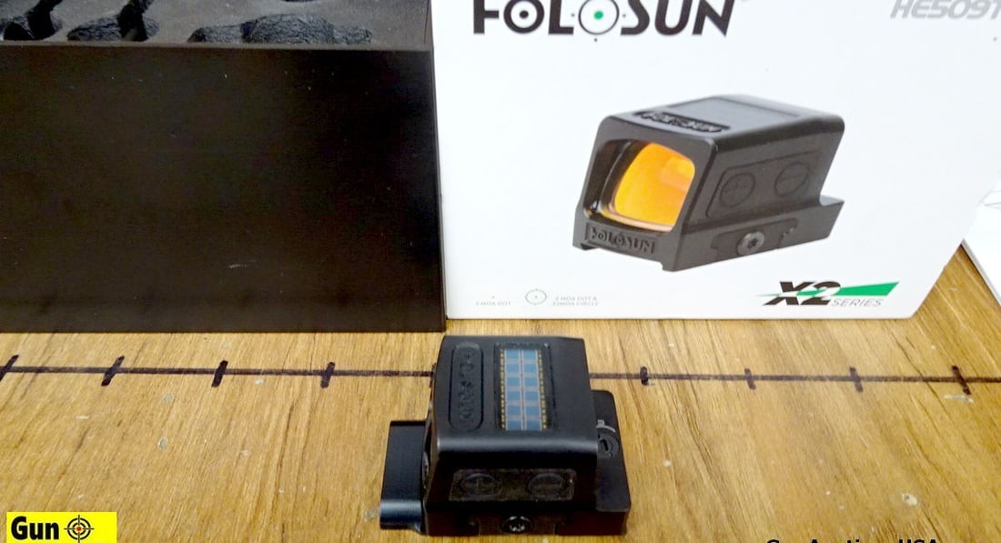 HOLSON HE509T-GR Sight. NEW IN BOX. X2 Series, Green Reflex Sight, Solar Panel. Includes Box and: HOLSON HE509T-GR Sight. NEW IN BOX. X2 Series, Green Reflex Sight, Solar Panel. Includes Box and papers. . (66620)