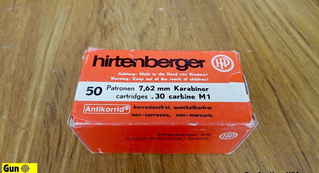Hirtenberger, Etc. .30 Carbine M1 Ammo. 500 Rds. . (67395): Hirtenberger, Etc. .30 Carbine M1 Ammo. 500 Rds. . (67395)