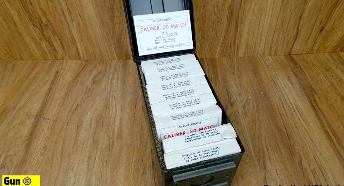 Lake City 30.06 BALL MATCH Ammo . 390 Rds, Marked 1965 Ammo. Includes Metal Ammo Can. . (66692): Lake City 30.06 BALL MATCH Ammo . 390 Rds, Marked 1965 Ammo. Includes Metal Ammo Can. . (66692)