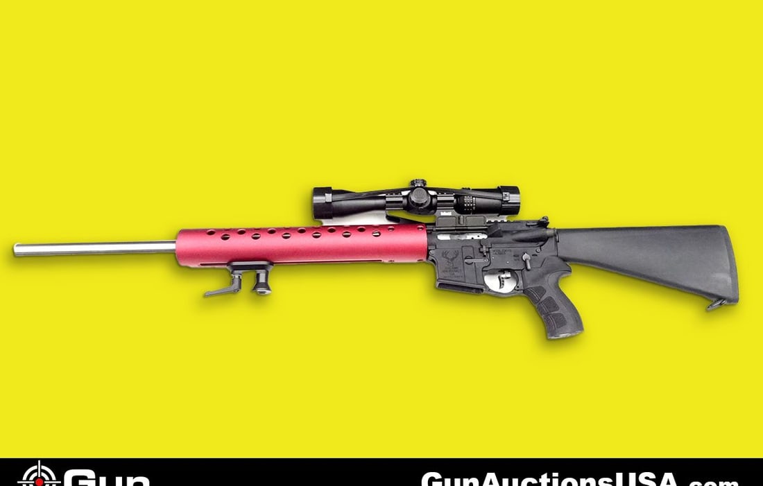 STAG ARMS STAG-15 5.56 NATO Semi Auto Rifle. Excellent. 24.25" Barrel. Shiny Bore, Tight Action WOW!: STAG ARMS STAG-15 5.56 NATO Semi Auto Rifle. Excellent. 24.25" Barrel. Shiny Bore, Tight Action WOW! Stainless Steel Heavy BULL BARREL with Recessed Crown. 14.5" Red Anodized Front Hand Guard, Velocit