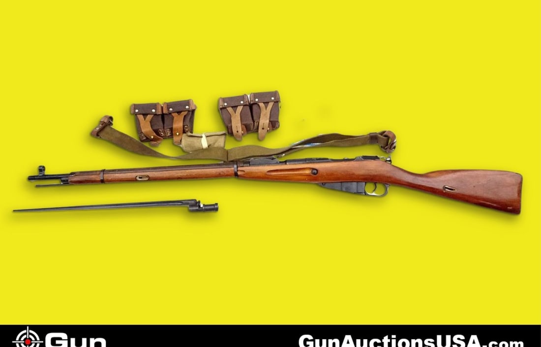 RUSSIAN M91/30 MOSIN NAGANT 7.62 x 54r Bolt Action Rifle. Good Condition . 28.25" Barrel. Shiny Bore: RUSSIAN M91/30 MOSIN NAGANT 7.62 x 54r Bolt Action Rifle. Good Condition . 28.25" Barrel. Shiny Bore, Tight Action Features a Protective Front Post Sight, Adjustable Rear Notch Sight, HEX Receiver, In