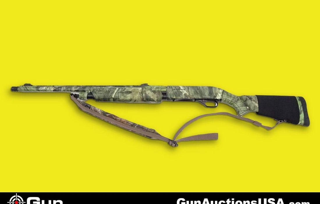 Winchester SXP 12 Ga. Pump Action Shotgun. Excellent. 24" Barrel. SUPER X PUMP, Features a Ventiated: Winchester SXP 12 Ga. Pump Action Shotgun. Excellent. 24" Barrel. SUPER X PUMP, Features a Ventiated Rib, Fiberoptc Front and Rear Sights. Real Tree Camo, Allen Shell Holder on Butt Stock, Chambered f