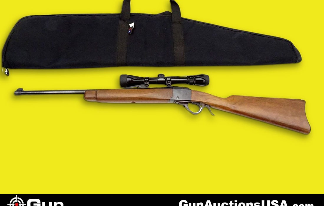 Ruger No.3 .223 cal. Falling Block Rifle. Excellent . 22" Barrel. Shiny Bore, Tight Action Features : Ruger No.3 .223 cal. Falling Block Rifle. Excellent . 22" Barrel. Shiny Bore, Tight Action Features Beautiful Dark Bluing On Barrel, Receiver and Cocking Lever. Front Blade Sight, Flip up Rear Notch S